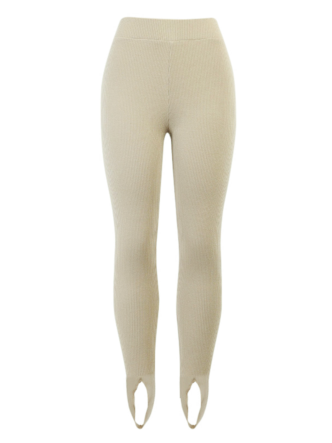 Plush Fashion Hub ribbed mid-waist leggings in a stretchy, comfortable fabric, shown in a close-up view highlighting the waistband.