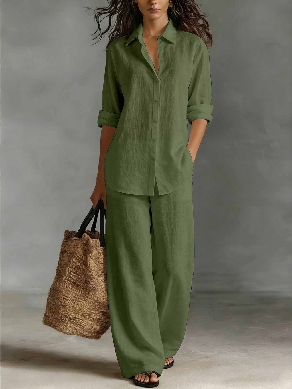Women's Bohemian top and pants set from FitiqueFit, casual resort lounge co-ord with relaxed, stylish boho-inspired design.