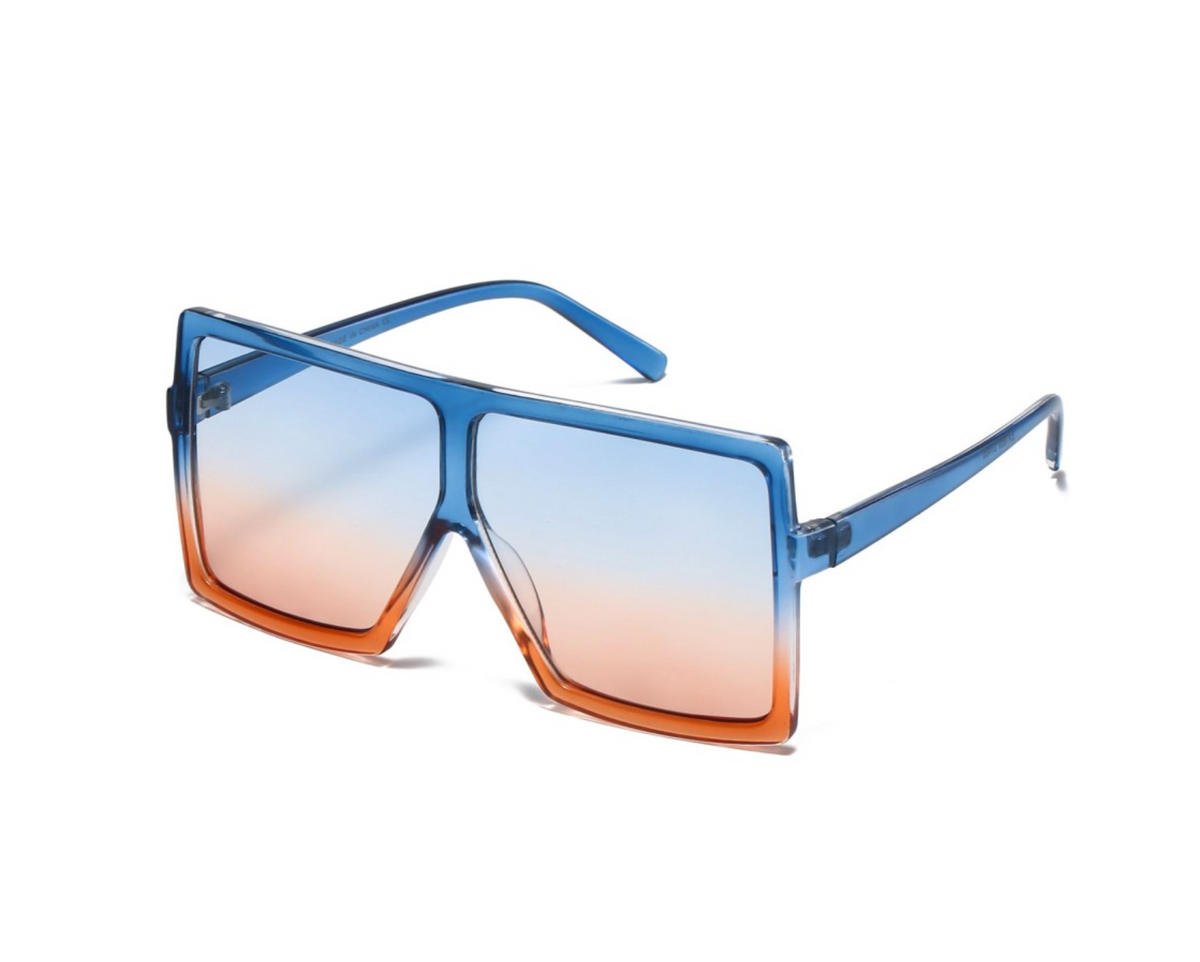 Blue Plush Fashion Hub Style 1669 sunglasses with round frames and tinted lenses, stylish and trendy sun shades.