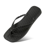 Women's braided strap beach sandals with toe post, comfortable summer flip flops from Trendsi, ideal for casual beachwear.