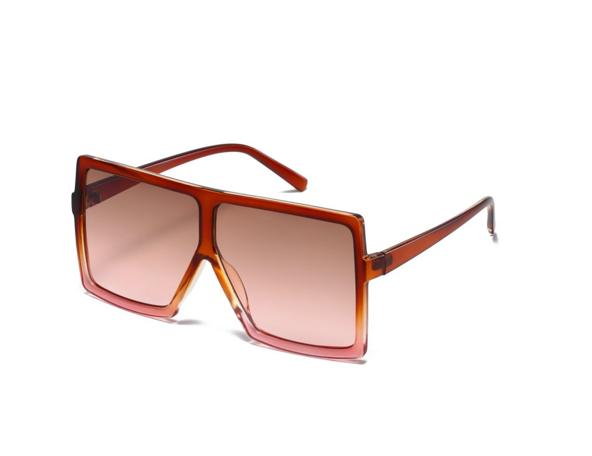 Brown Plush Fashion Hub Style 1669 sunglasses with rounded frames and dark lenses for stylish sun protection.