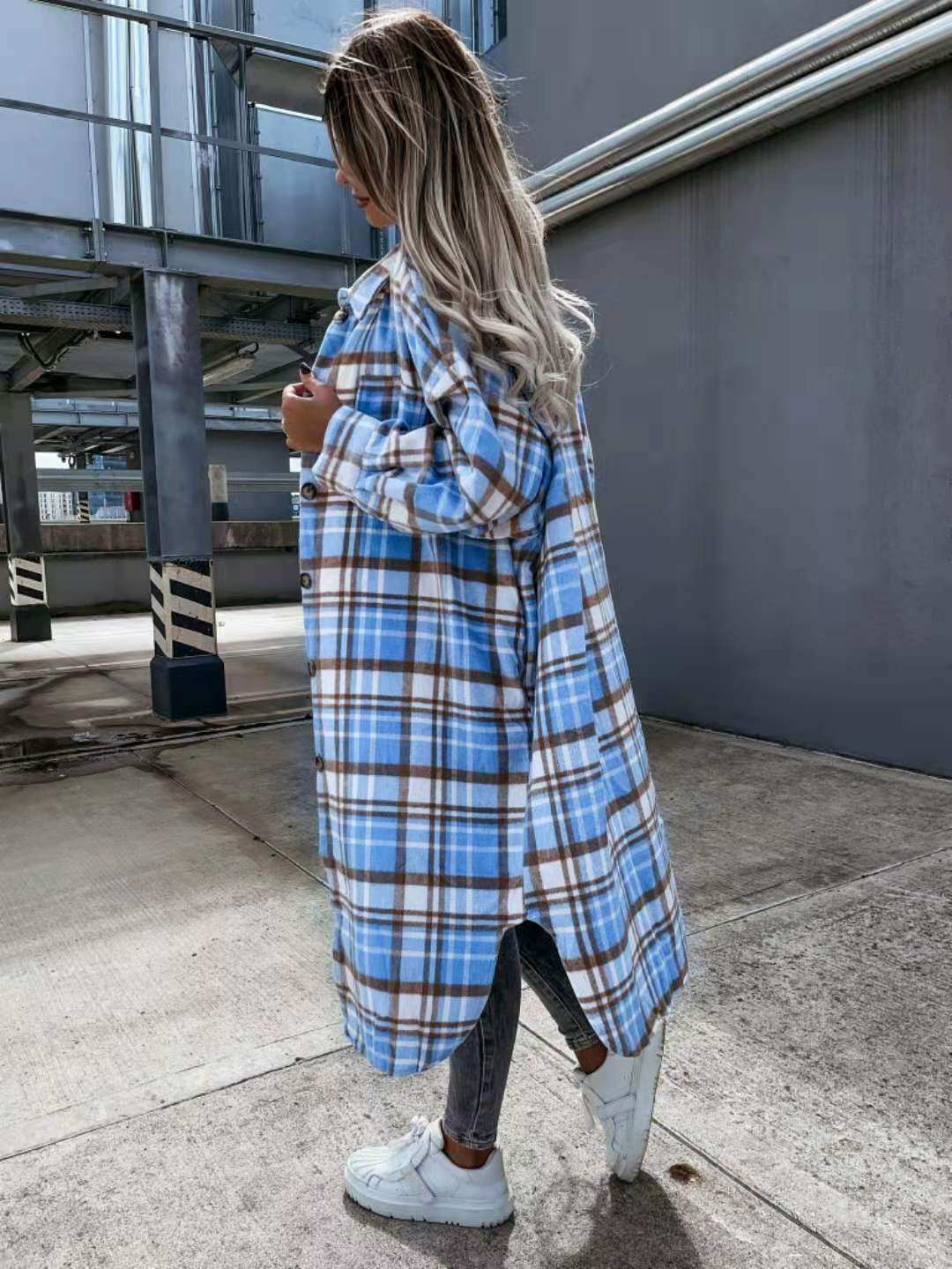 New Style Lengthened Plaid Shirt Women's ClothingExperience style and comfort with our New Style Lengthened Plaid Shirt! Made from 30%-50% cotton, this shirt features a classic check pattern and long sleeves for a ShirtPlush Fashions ShopPlush Fashion Shop