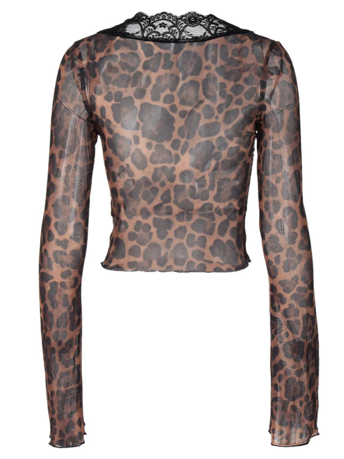 Lace detail long sleeve top from Plush Fashion Hub, featuring intricate lace accents and a stylish fit on a model.