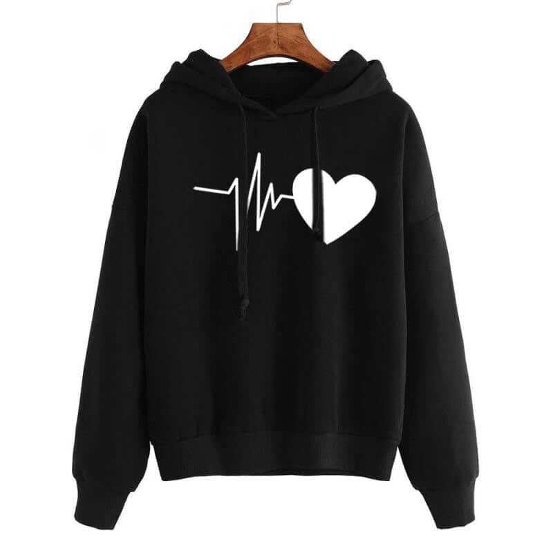 Heart Print Streetwear Hoodies Women Sweatshirt Spring Autumn Long SleExperience comfort and style with our Heart Print Streetwear Hoodies for women! The unique design is sure to turn heads, while the good quality material provides ultSweatshirtPlush Fashions ShopPlush Fashion Shop