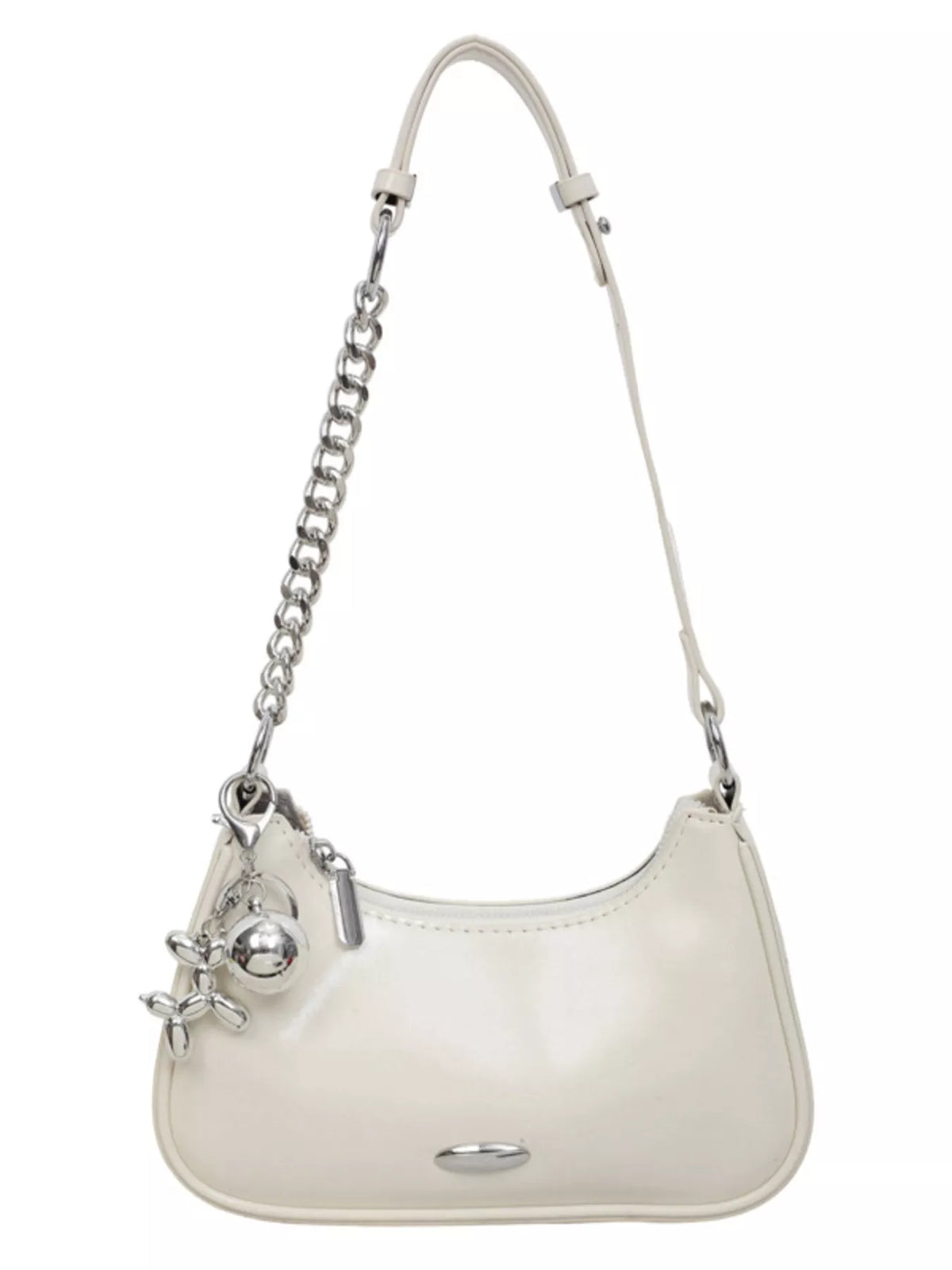 Trendsi PU leather shoulder handbag with sleek design, featuring a spacious interior and adjustable strap, on a neutral background.