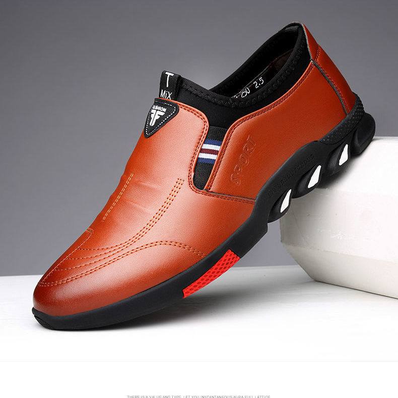 Leather Shoes Mens Leather Spring New Mens Business - Plush Fashions Shop 