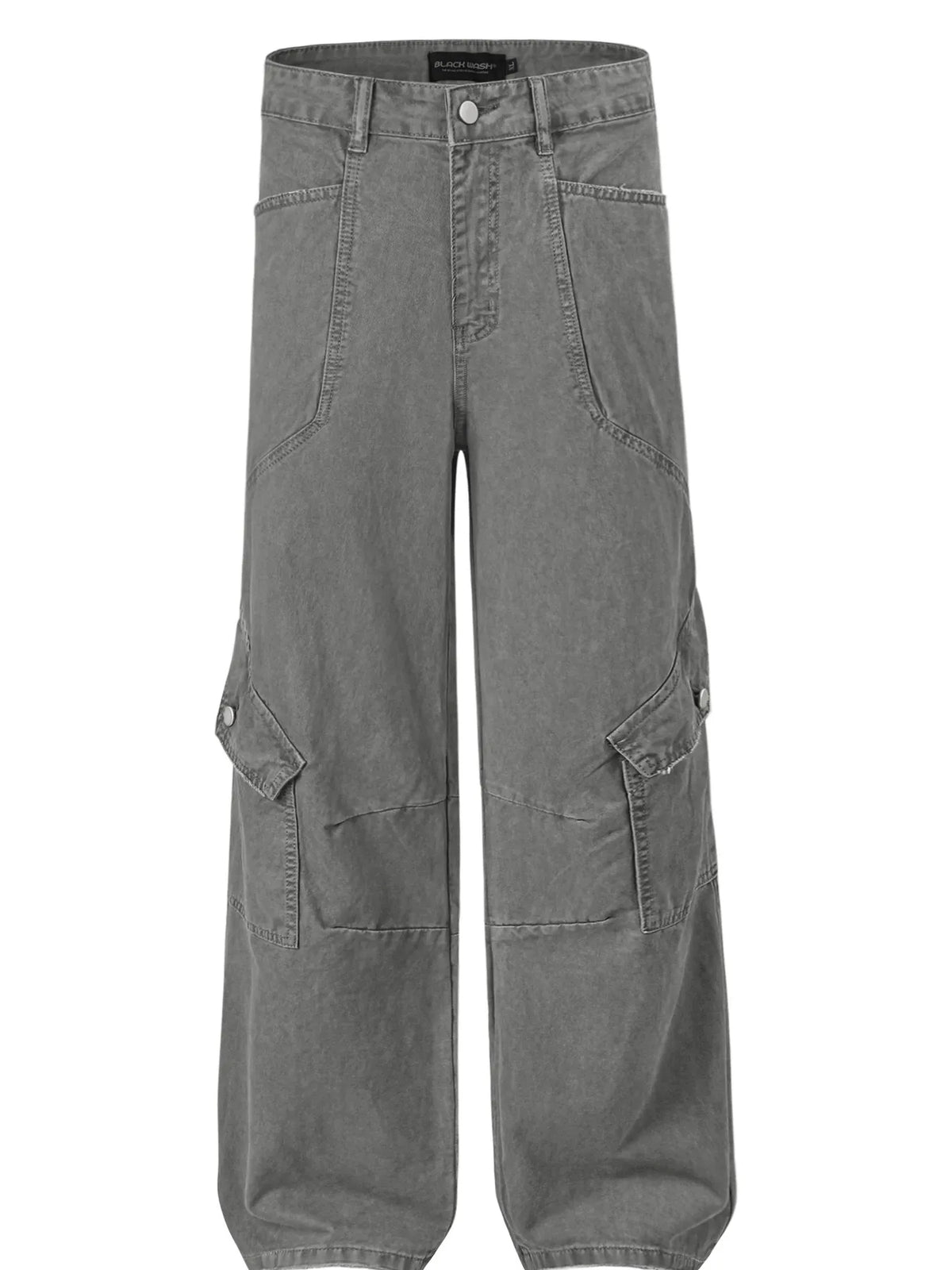 Men's wide leg cargo jeans by Plush Fashion Hub featuring durable fabric, multiple pockets, and a relaxed fit.