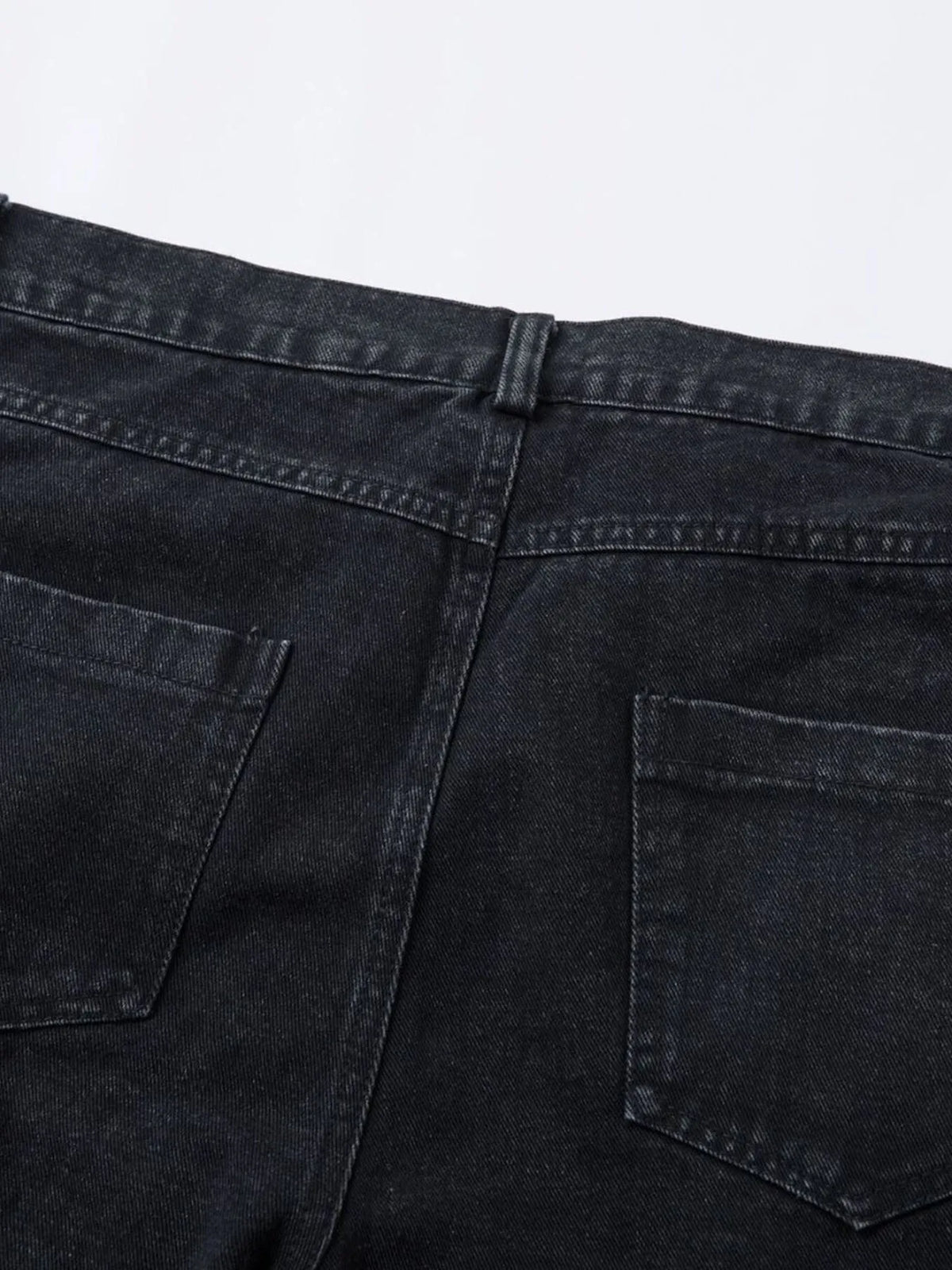 Men's wide-leg denim jeans by Plush Fashion Hub, showing the relaxed fit and classic blue denim fabric.