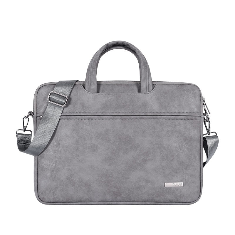 Pi-Mart briefcase laptop bag with protective sleeve, featuring a sleek design and padded interior for safe laptop storage.