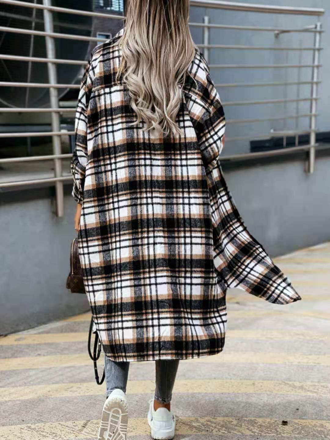 New Style Lengthened Plaid Shirt Women's ClothingExperience style and comfort with our New Style Lengthened Plaid Shirt! Made from 30%-50% cotton, this shirt features a classic check pattern and long sleeves for a ShirtPlush Fashions ShopPlush Fashion Shop