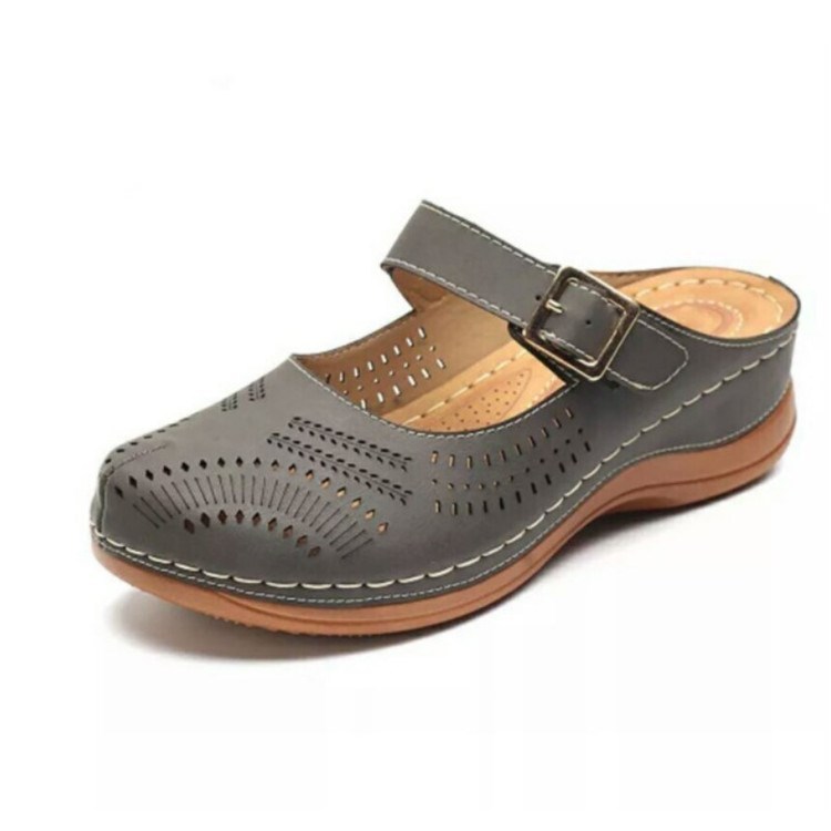 Women's large wedge heel vintage scrub air breathable sandals featuring open toes and comfortable design by LadyShow.Store.