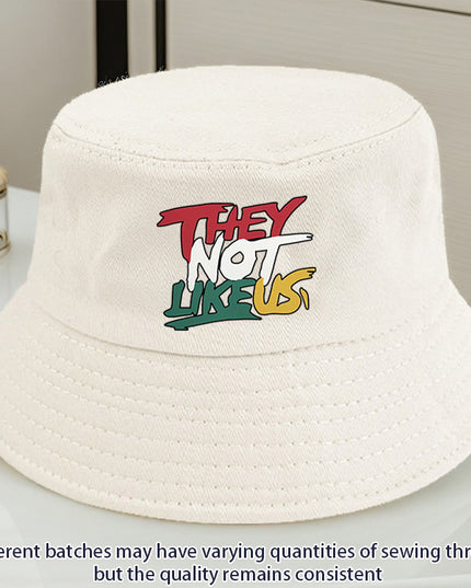 They Not Like Us" Printed Bucket Hat – - Plush Fashion Shop #