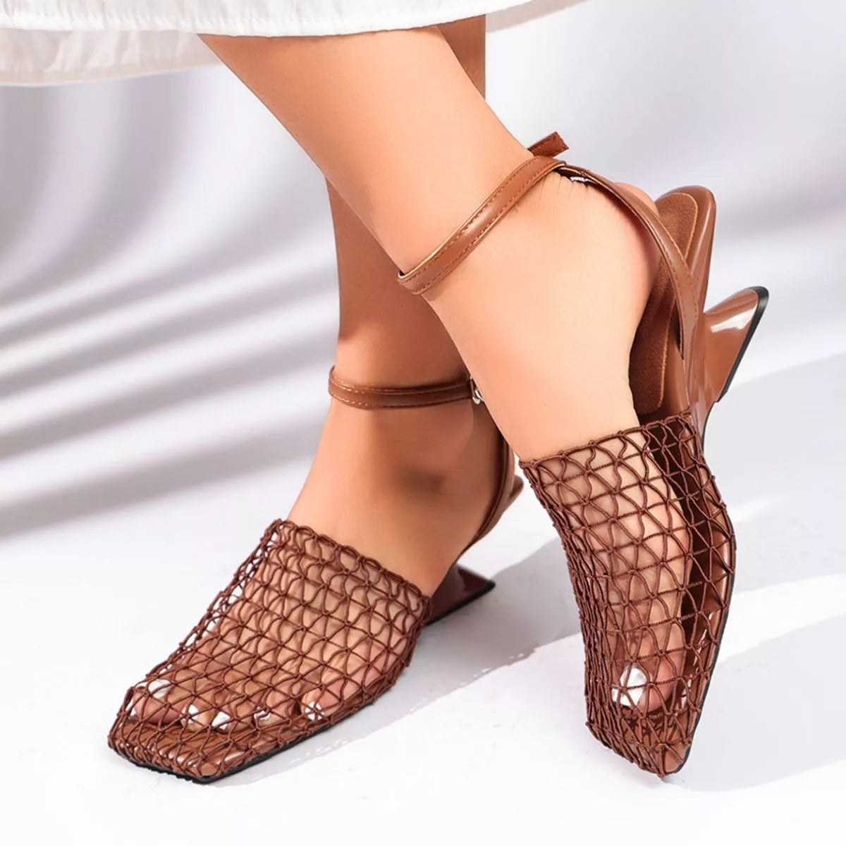 Plush Fashion Hub ankle strap heeled sandals with open toe and stylish design, perfect for summer or evening wear.