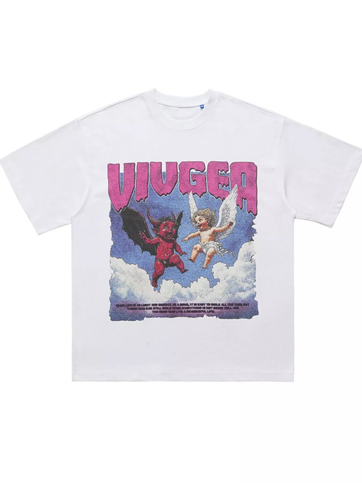 Men's graphic round neck short sleeve T-shirt by Trendsi, featuring a stylish design on soft cotton fabric.