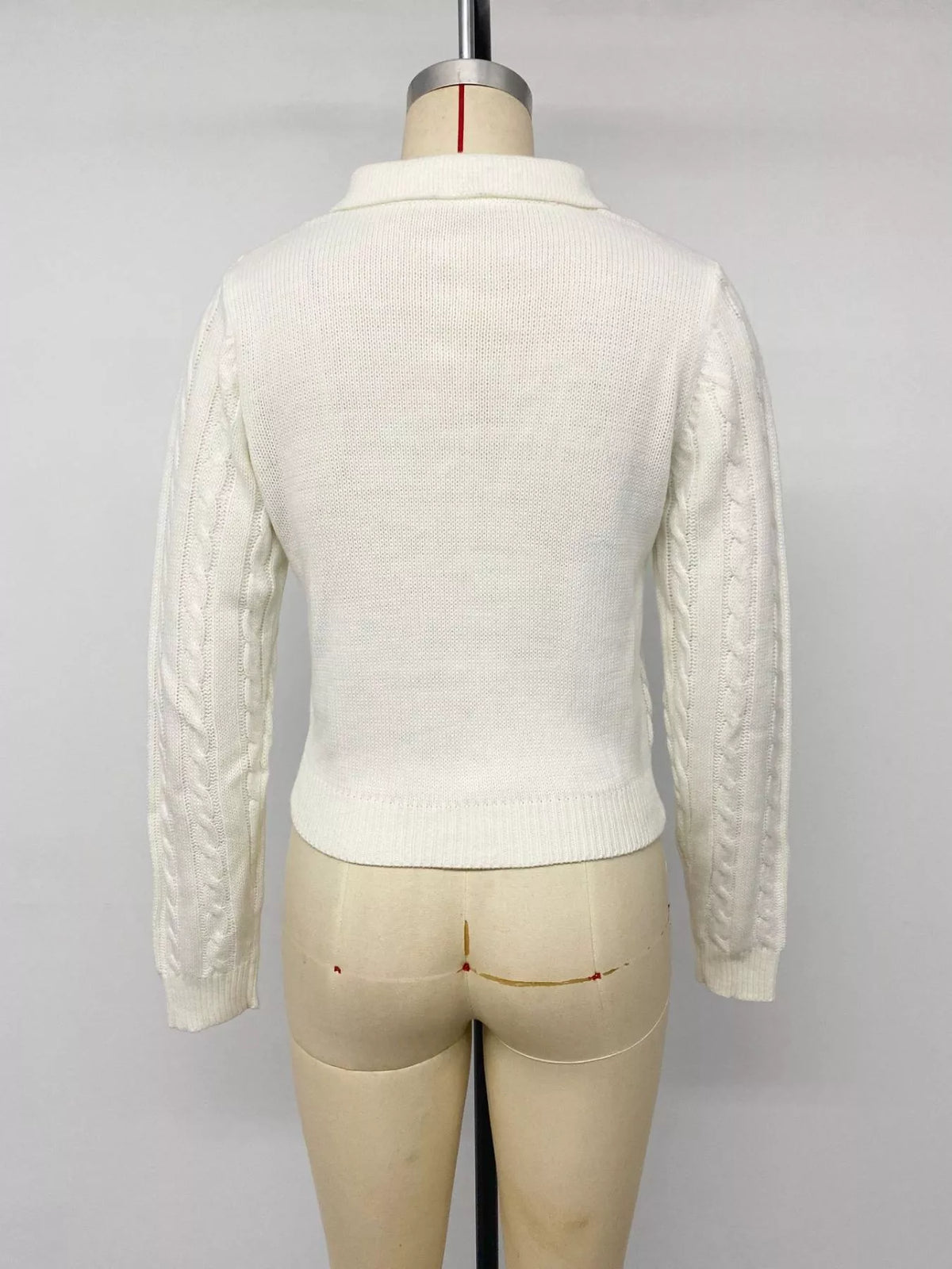 Plush Fashion Hub cable knit long sleeve sweater in a cozy, textured design perfect for casual wear.