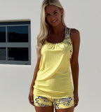 Women’s 3-piece elegant swimsuit set by Plush Fashion Hub featuring high elasticity, solid color, perfect for casual beachwear.