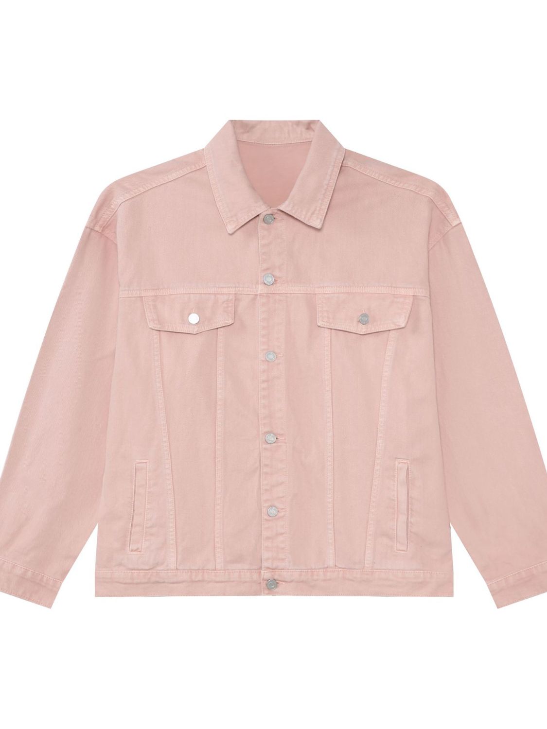 Men's dropped shoulder denim jacket by Plush Fashion Hub, featuring front buttons and a casual stylish fit.