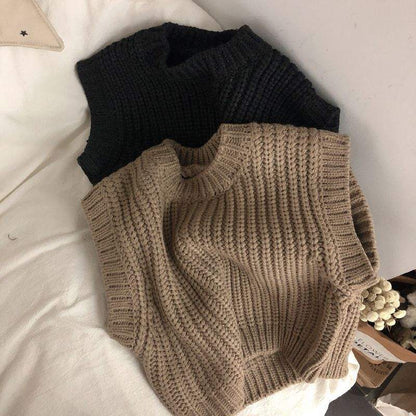 Children's Thick Stripe Pullover Sweater For Boys And GirlsWarm up your child's wardrobe with our Children's Wool Vest Pullover Sweater! Made with soft and standard wool, this trendy Korean-style pullover is perfect for spribaby sweatersPlush Fashions ShopPlush Fashion Shop