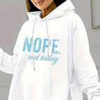 FitiqueFit casual 2-piece set with solid color leggings and letter print hooded sweatshirt, perfect for comfortable everyday wear.