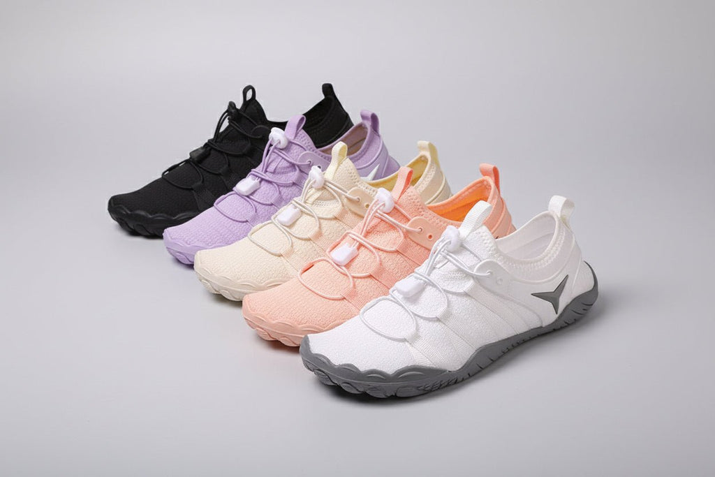 Casual breathable barefoot shoes for men and women by FitiqueFit, designed for comfortable beachwear and outdoor activities.