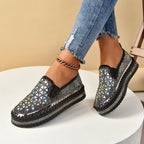 Casual women's sneakers with thick soles and flat design by FitiqueFit, suitable for all seasons and everyday wear.