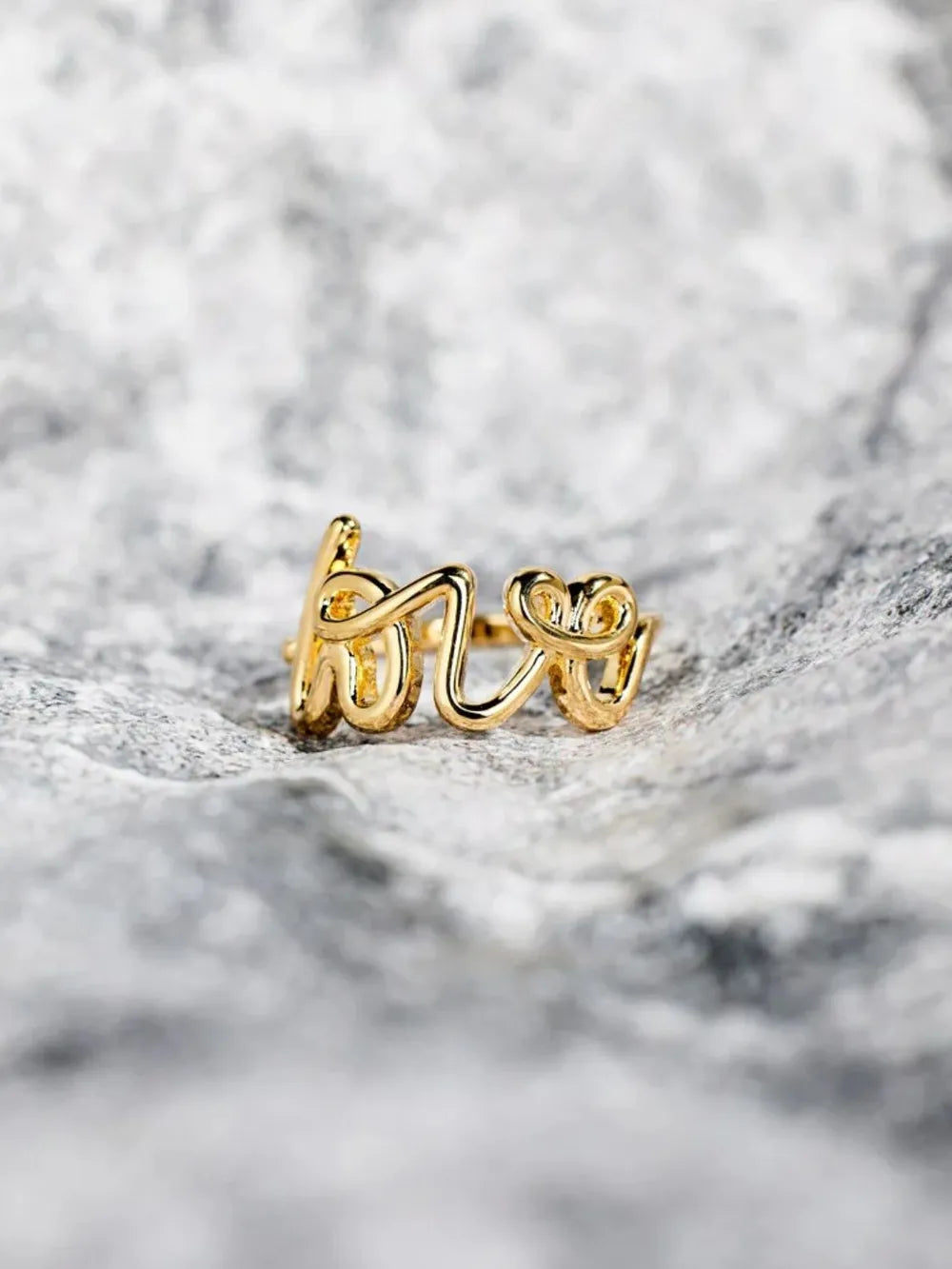 Sterling silver ring with 18K gold plating from Plush Fashion Hub, showcasing a sleek and stylish design.