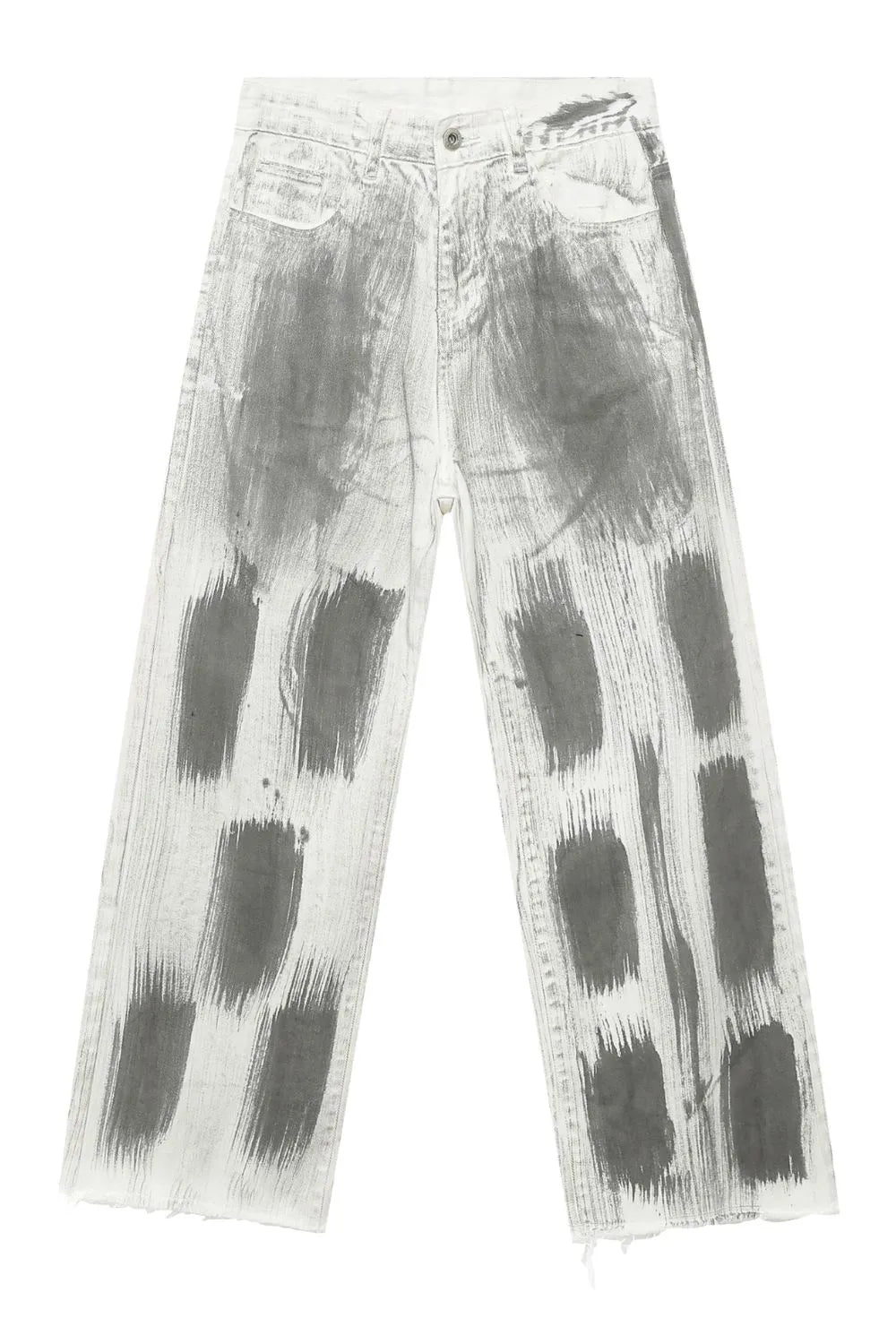 Men's contrast loose denim jeans by Plush Fashion Hub, featuring a relaxed fit and stylish design, shown in the product image.