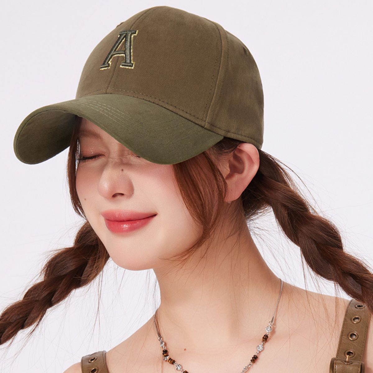 Embroidered letter A cotton baseball cap by Plush Fashion Hub, adjustable streetwear hat with embroidered detail and classic design.