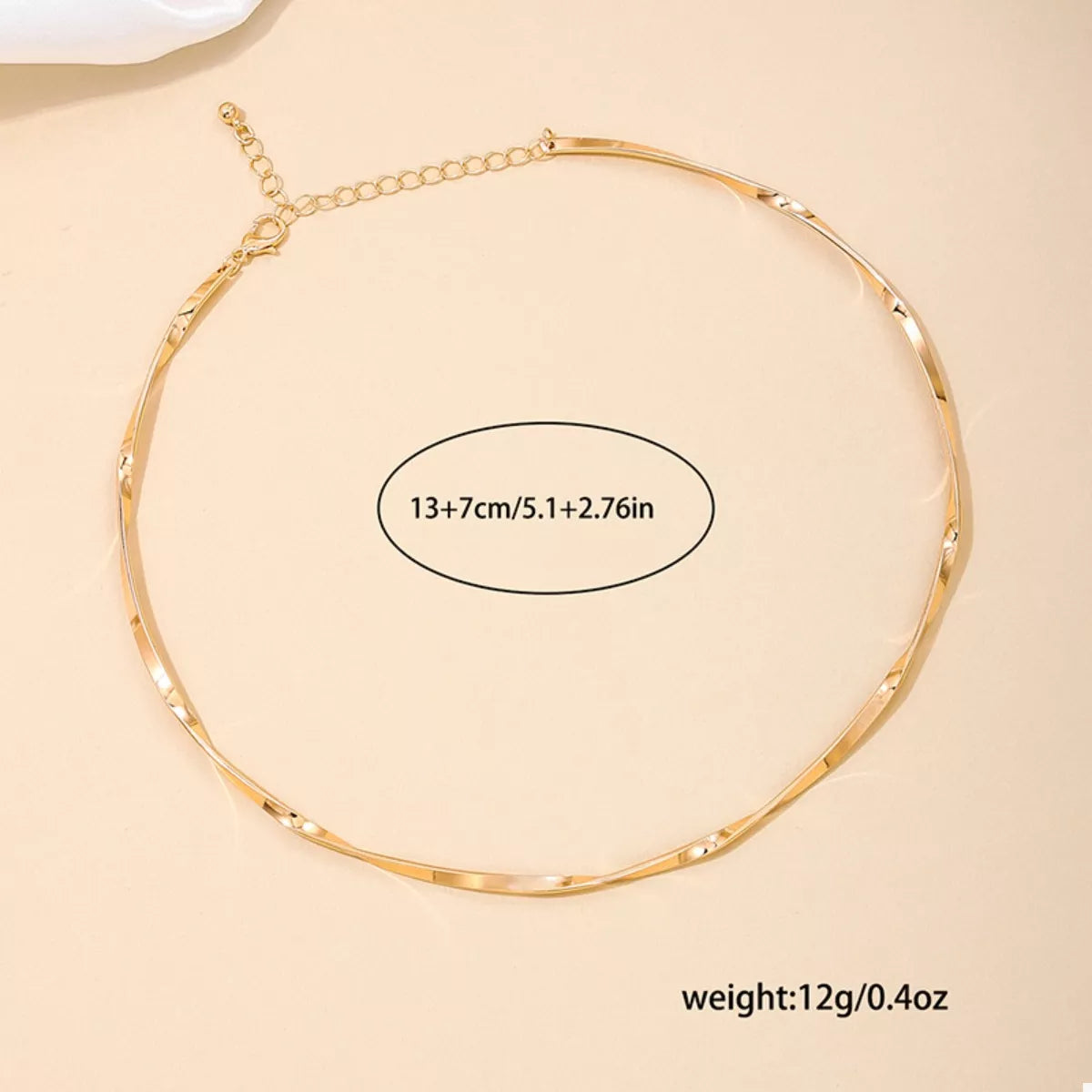 18K gold-plated minimalist necklace with a sleek, simple chain design, perfect for everyday elegance.