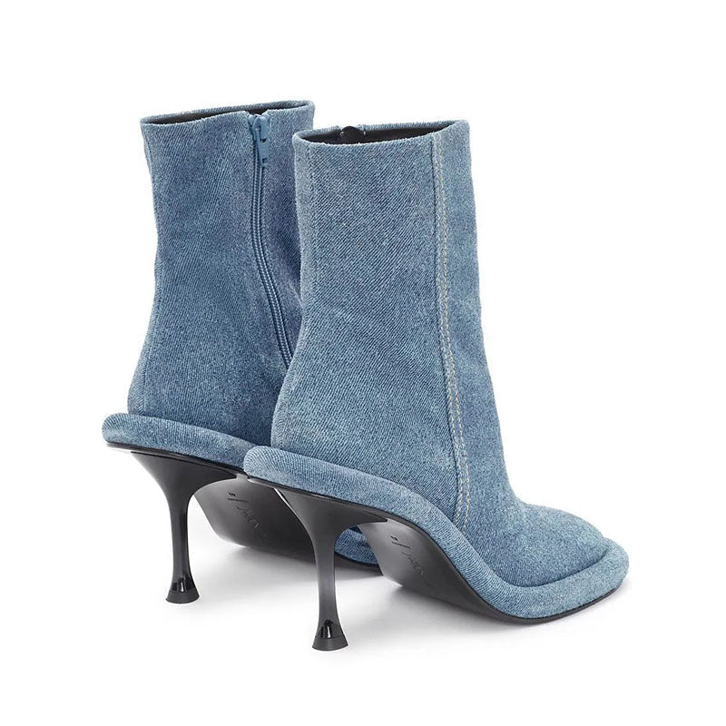 LadyShow.Store cowboy round toe high heel boots with western style, featuring a sleek design and sturdy heel.