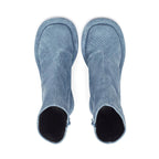 LadyShow.Store cowboy round toe high heels boots featuring a classic cowboy design and stylish high heel silhouette.
