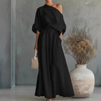FitiqueFit cropped off-shoulder top and pants two-piece casualwear set in multiple colors, available in sizes S to 5XL.