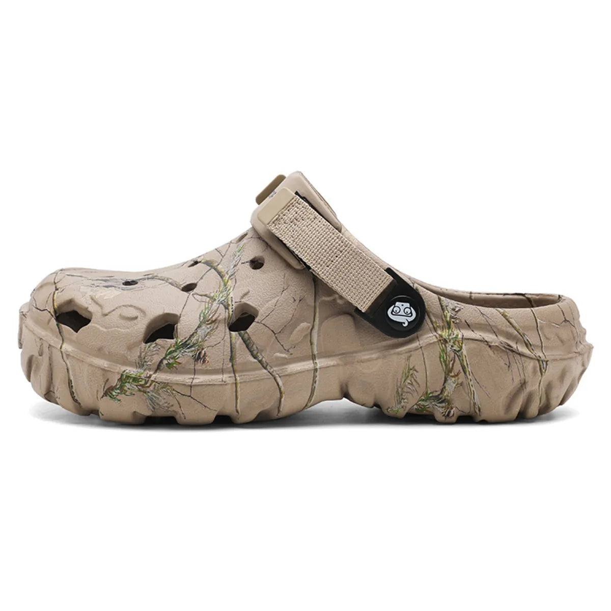 Men's printed round toe sandals by Plush Fashion Hub, featuring stylish design and comfortable footwear for casual wear.