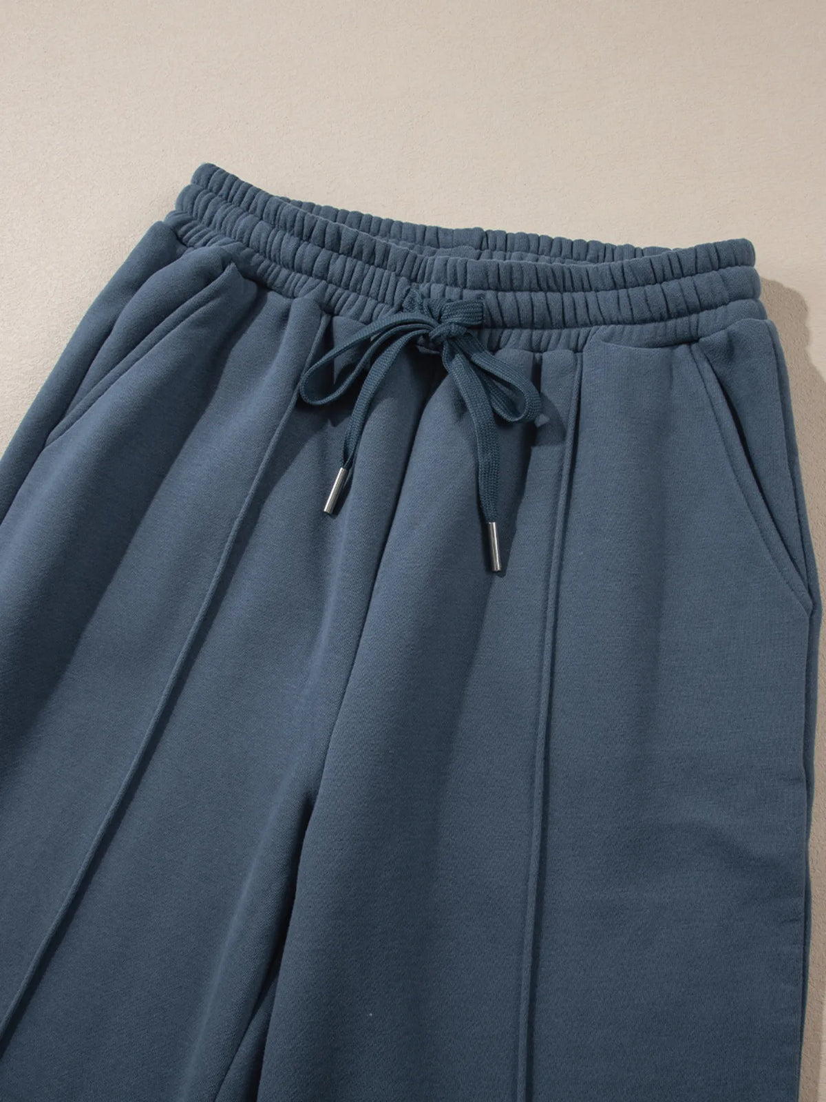 Plush Fashion Hub activewear set with collared sweatshirt and high waist pants, stylish athletic clothing for women.
