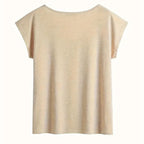 FitiqueFit short sleeve floral heart print summer casual T-shirt, soft fabric with colorful floral and heart design.