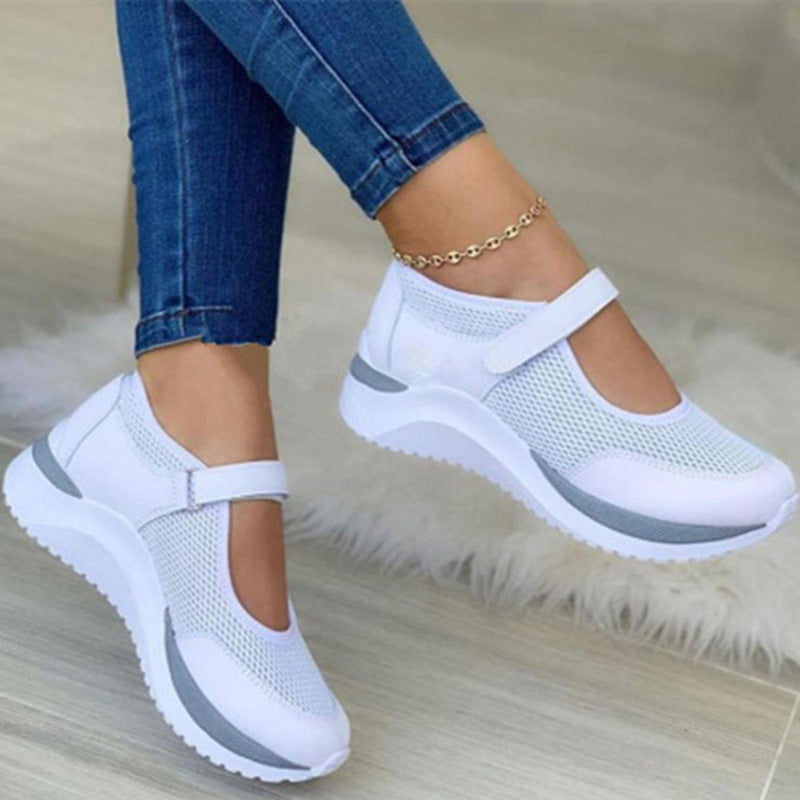 Women's round toe Velcro platform sandals by LadyShow.Store featuring adjustable straps and chunky soles.