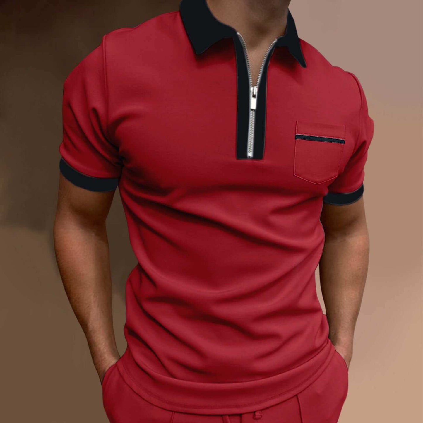 Men's Lapel Fashion Slim Pocket T-shirtUpgrade your wardrobe with our European and American Men's Lapel T-shirt. Made with soft and breathable cotton fabric, it features a stylish lapel collar and loose eMen's Lapel ShirtPlush Fashions ShopPlush Fashion Shop