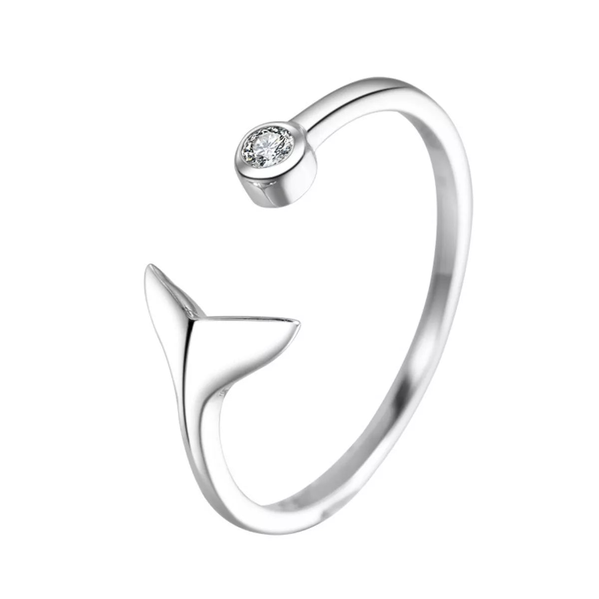 925 sterling silver whale tail ring with detailed design, jewelry ring from Plush Fashion Hub showcasing marine-inspired style