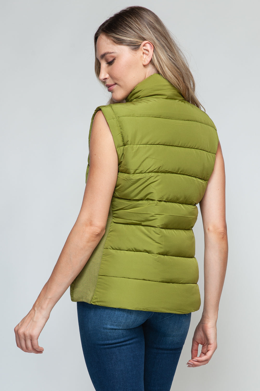 Snobbish Zip Up Turtleneck Vest with Pockets - Plush Fashion Shop #