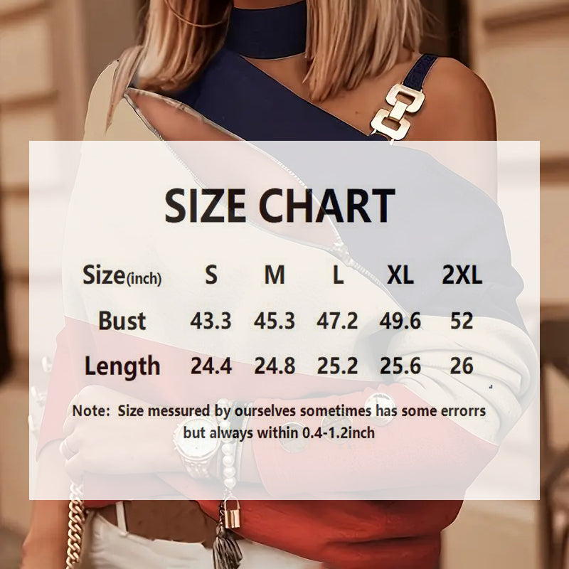 Women's elegant zip-front blouse by FitiqueFit, casualwear, featuring a stylish design and comfortable fit in soft fabric.