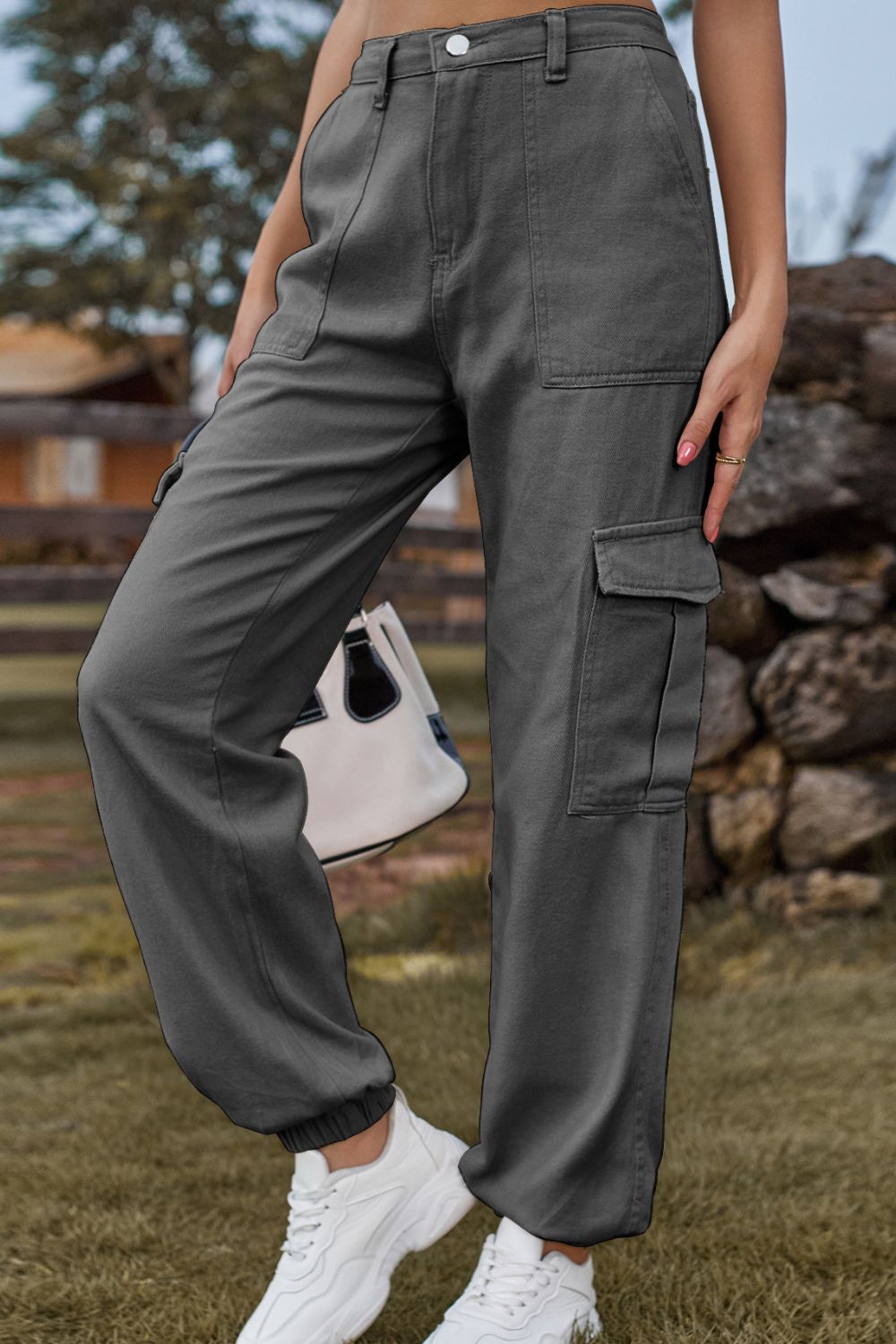 Blue long denim jeans with front and back pockets from Plush Fashion Hub, displayed on a neutral background.