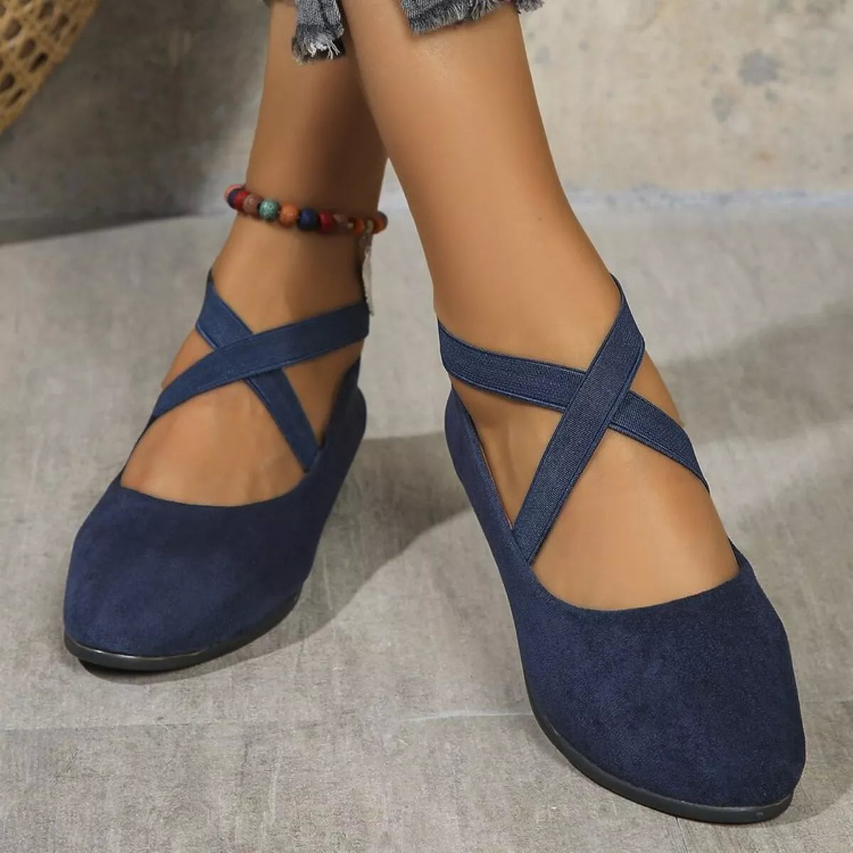 Round toe wedge loafers from Trendsi, stylish footwear with a sleek design and comfortable wedge heel.