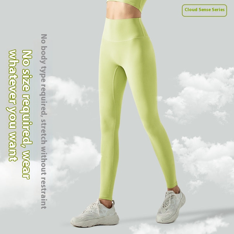 Nude Feel Women’s Pilates and Yoga Set by FitiqueFit, featuring a seamless activewear top and matching leggings on a white background.