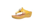 Women's European and American flower flip flops by LadyShow.Store, large size beach shoes with colorful floral design.