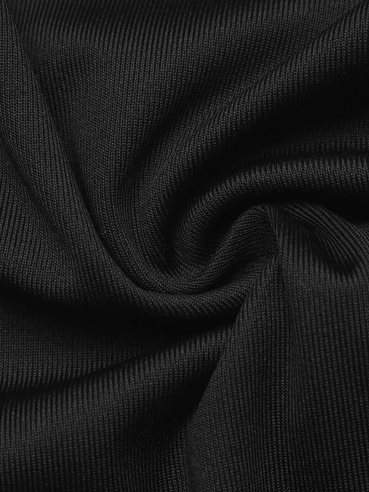 Black one-shoulder slim fit T-shirt with lace trim from Trendsi, showcasing a stylish and modern design.