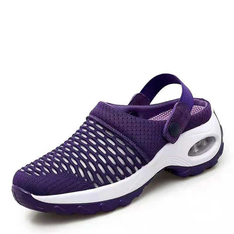 LadyShow.Store women's breathable light air cushion sandals with one pedal design, ideal for spring and summer daily wear.