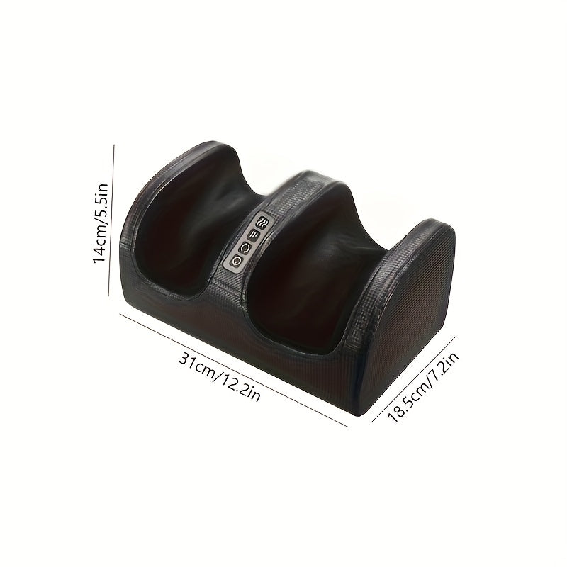 Trendy Attic Store01 Nuvrek foot massager with heat for circulation and relaxation, featuring a black and white design with control buttons