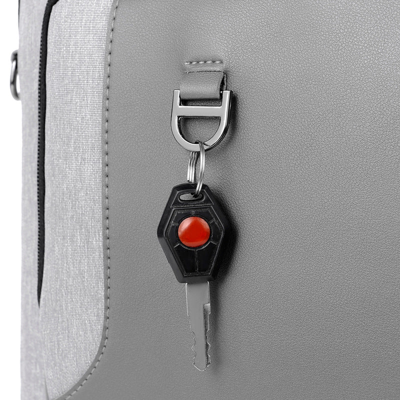 Pi-Mart men's shockproof PU leather briefcase laptop bag with handles, designed for professional carry and protection.