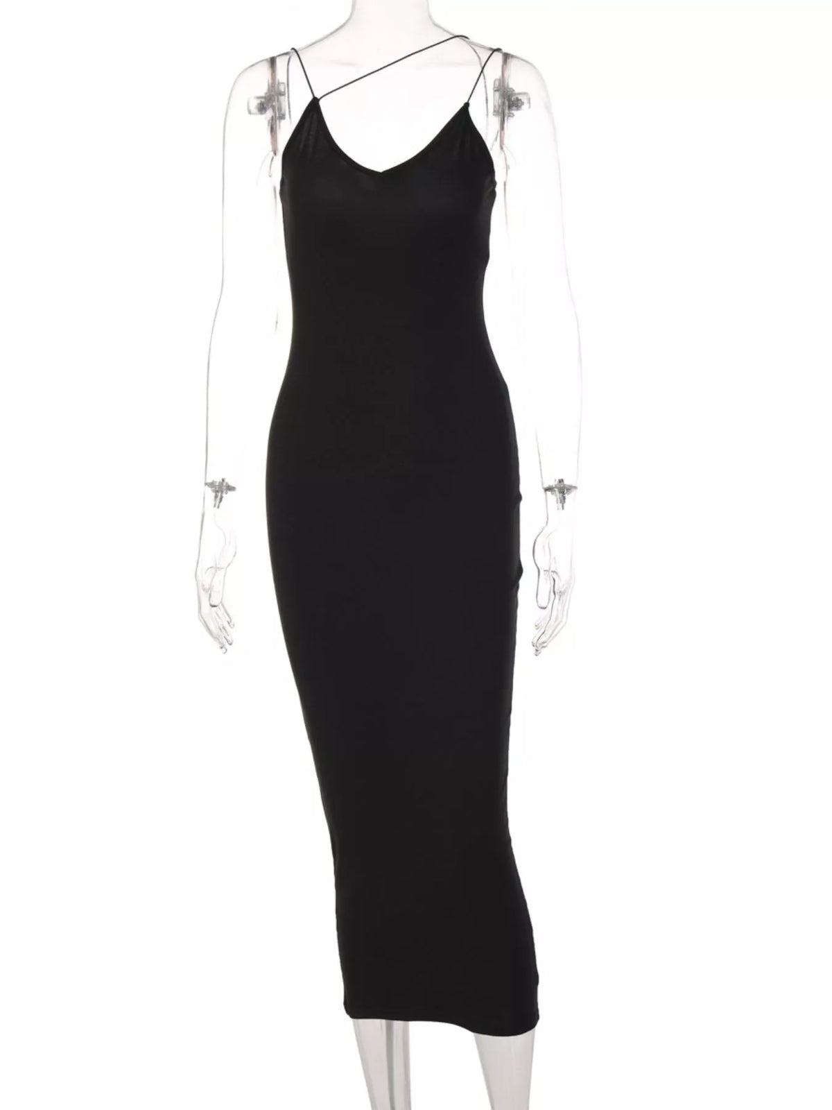 Leopard print spaghetti strap midi dress from Plush Fashion Hub, featuring a stylish and fitted design with a flowing hem.