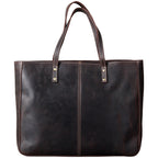 Simple retro first layer cowhide large-capacity men's handbag by Pi-Mart, featuring a classic design and spacious interior.